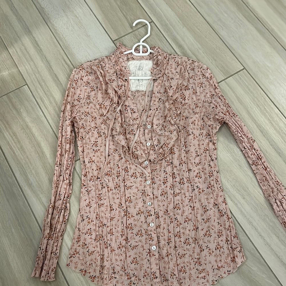 Pink floral shirt, Cuni brand, size small